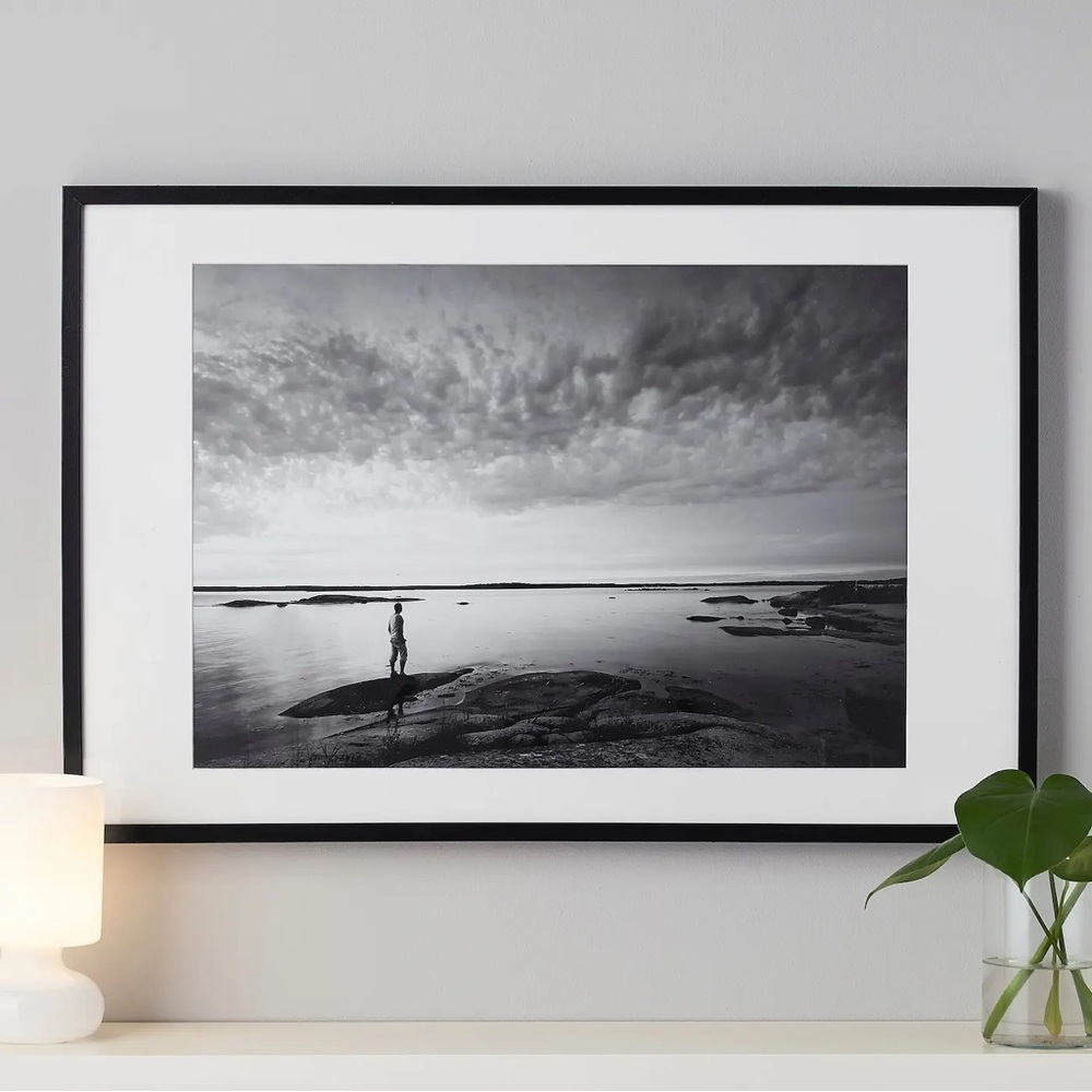 New! IKEA RIBBA Picture Frame Black 24x35 ¾" LARGE
